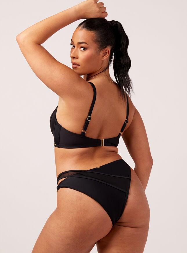 Boux Avenue Mabul Mesh Chain Bikini Briefs - Black