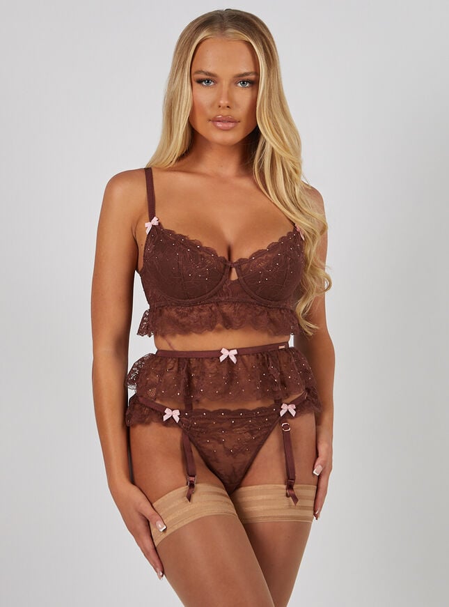 boux avenue Maddie skirt suspender - Chocolate
