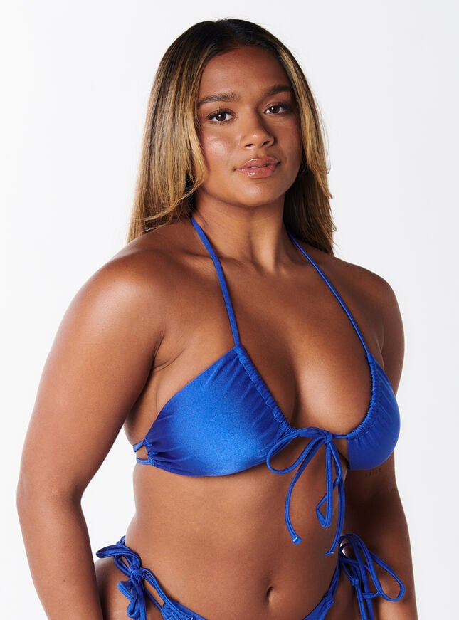 Boux Avenue Mali Ruched Bikini Top - Cobalt Blue