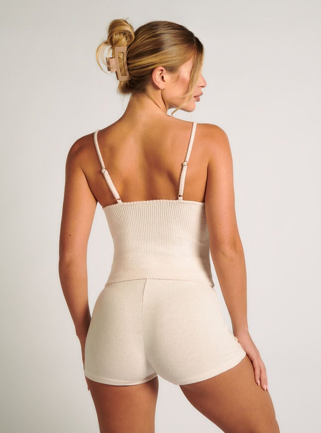 Boux Avenue Margot Fitted Shorts - Stone