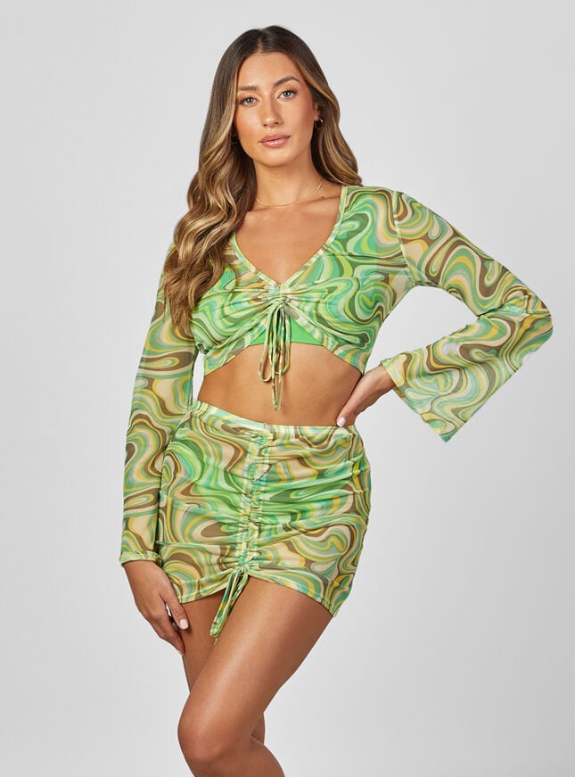boux avenue Mesh beach skirt - Multicoloured