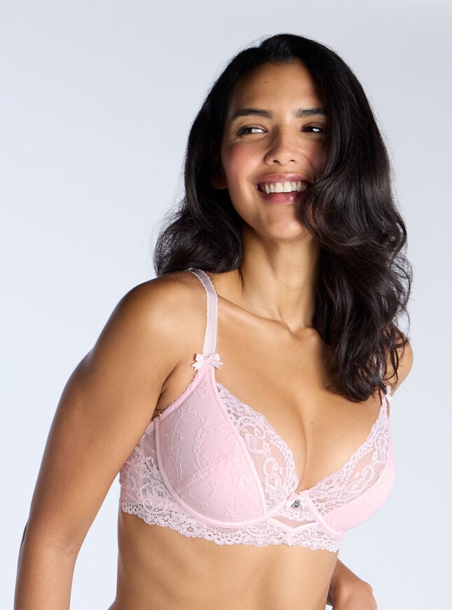 Boux Avenue Mia Plunge Bra - Light Pink