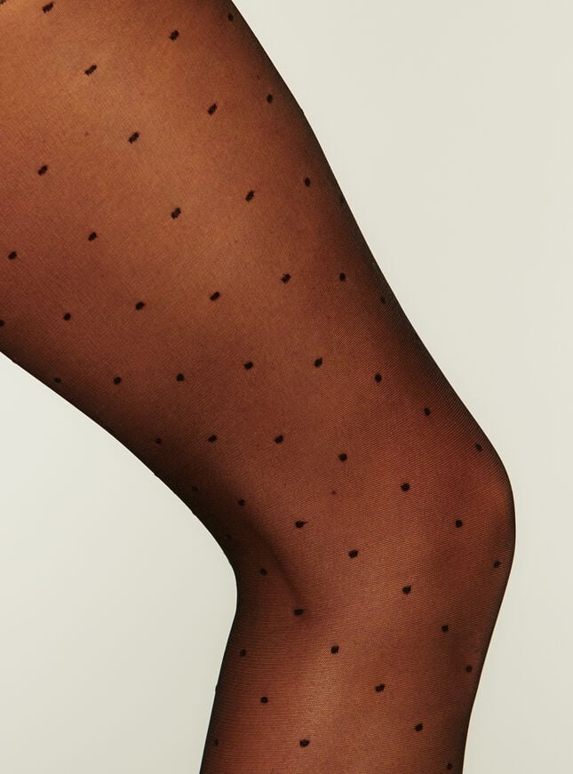 Boux Avenue Micro Spot Tights - Black