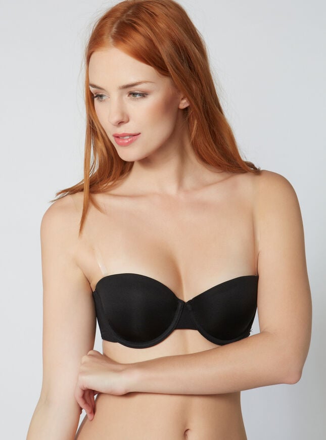 boux avenue Microfibre moulded strapless bra - Black