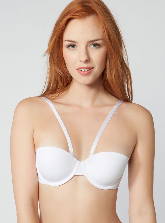 Boux Avenue Microfibre Moulded Strapless Bra - White