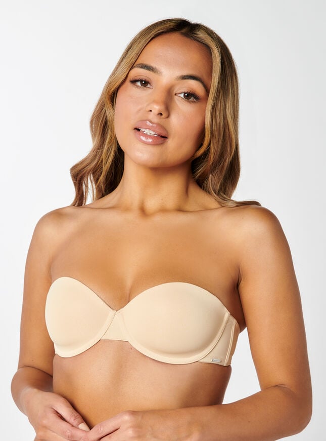 boux avenue Microfibre strapless bra - Nude