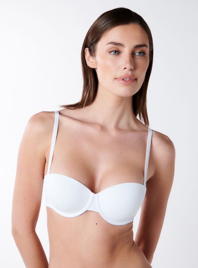 Boux Avenue Microfibre Strapless Bra - White