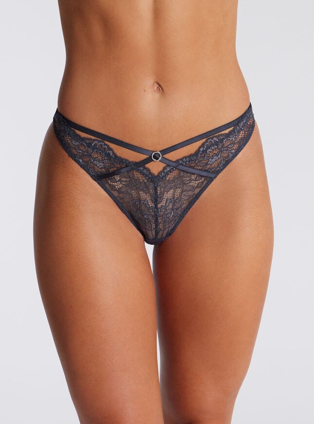 boux avenue Millie lace briefs - Grey