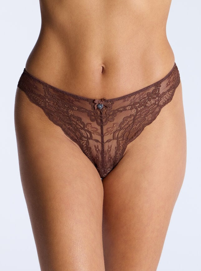 boux avenue Mollie lace brazilian knickers - 04 Deep