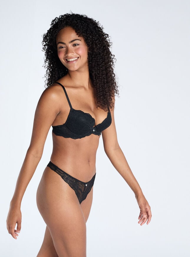 Boux Avenue Mollie Lace Thong - Black