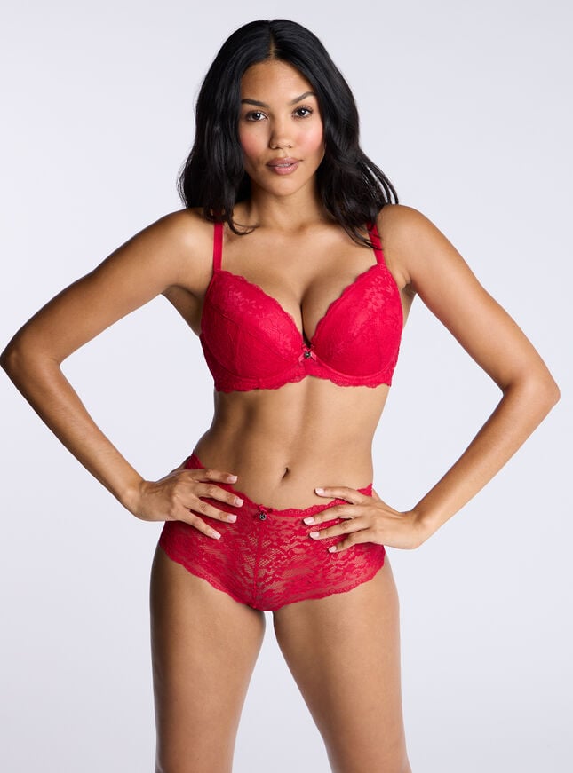 Boux Avenue Mollie Padded Plunge Bra - Strawberry