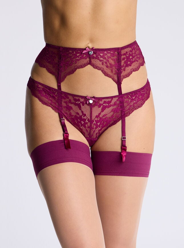 boux avenue Mollie suspender - Grape