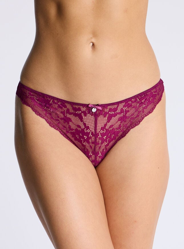 boux avenue Mollie thong - Grape