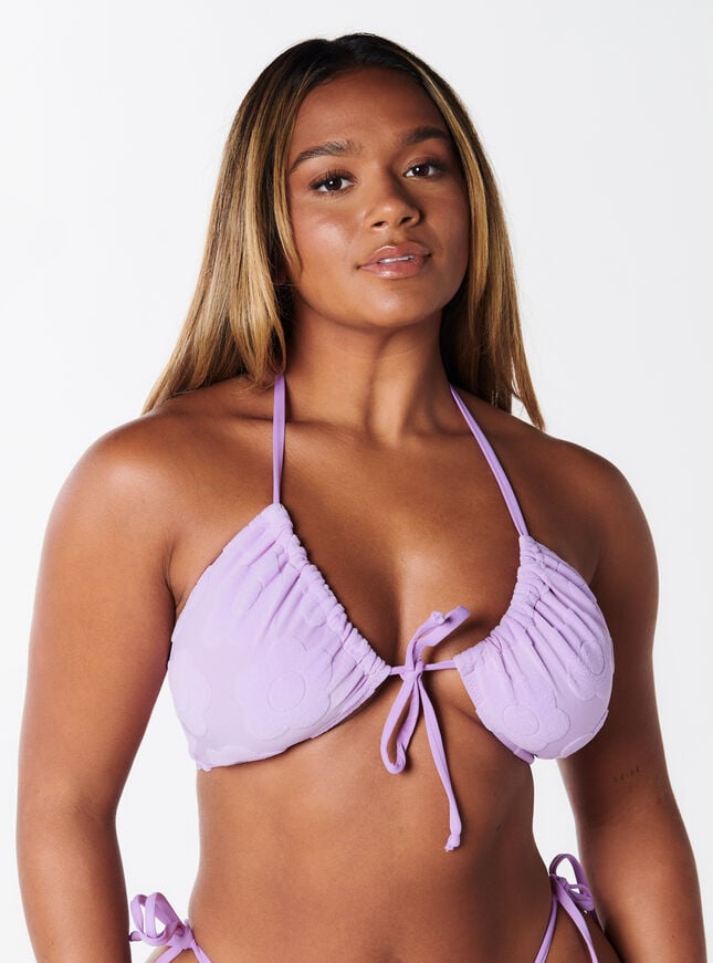 boux avenue Naxos towelling bikini top - Lilac