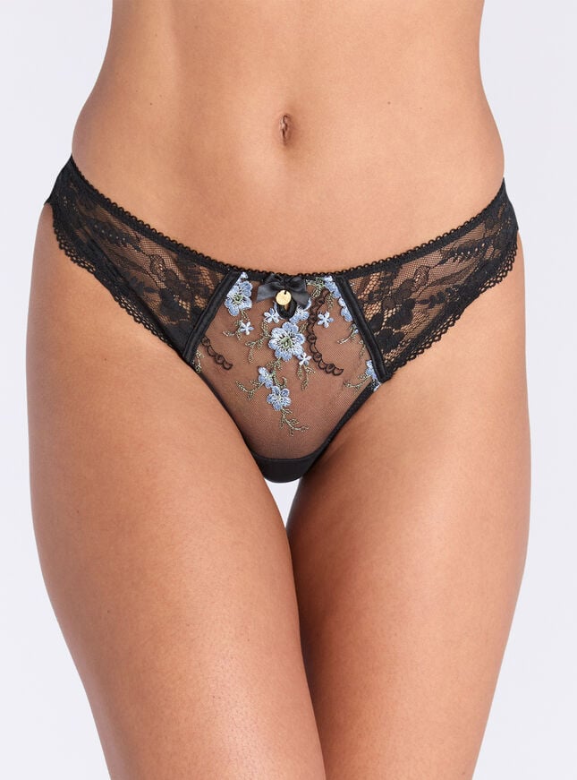 boux avenue Paisley embroidered briefs - Black & Blue