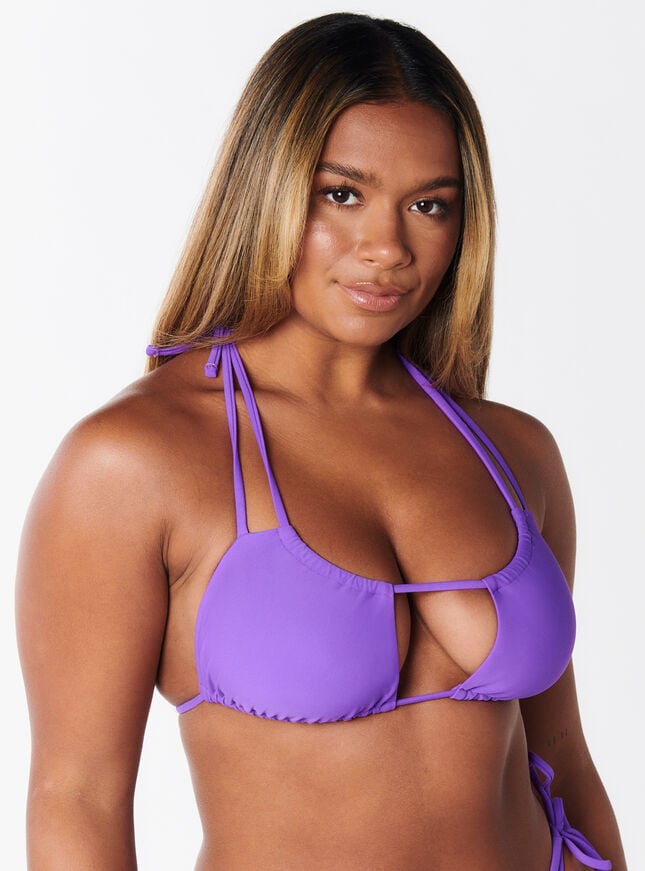 boux avenue Paros cut out bikini top - Purple