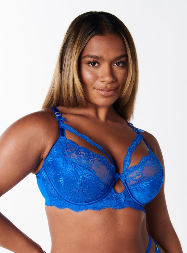 Boux Avenue Peggy Balconette Bra - Cobalt Blue