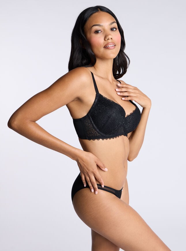 Boux Avenue Piper Balconette Bra - Black