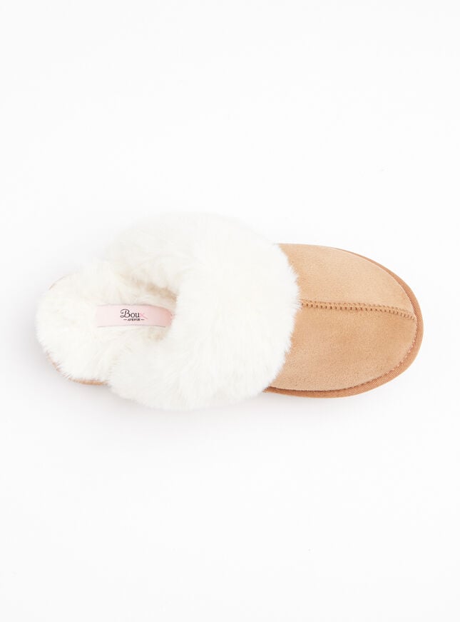 Boux Avenue Platform Mule Slippers - Chestnut