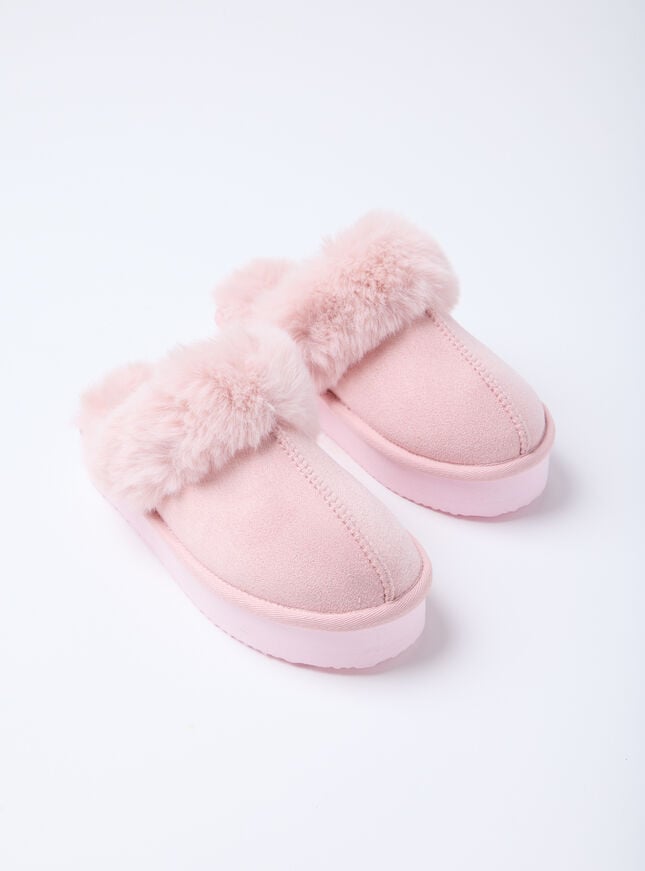Boux Avenue Platform Mule Slippers - Powder Pink