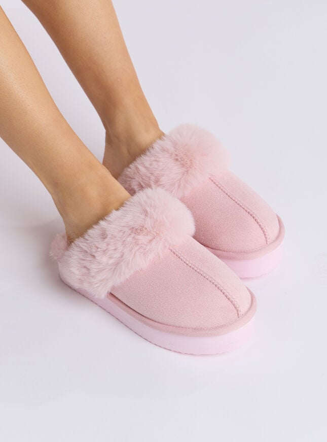 boux avenue Platform mule slippers - Powder Pink