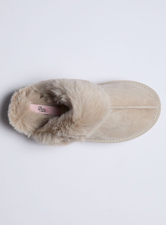 Boux Avenue Platform Mule Slippers - Taupe