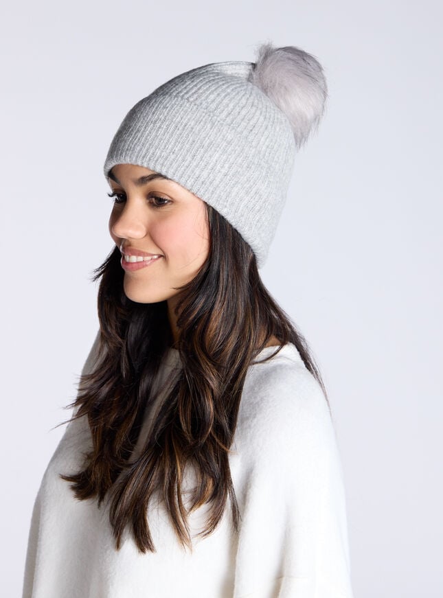 boux avenue Pom pom hat - Grey