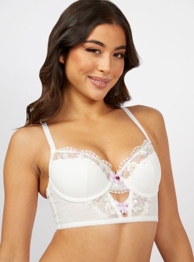 Boux Avenue Rachel Longline Bra - White Mix