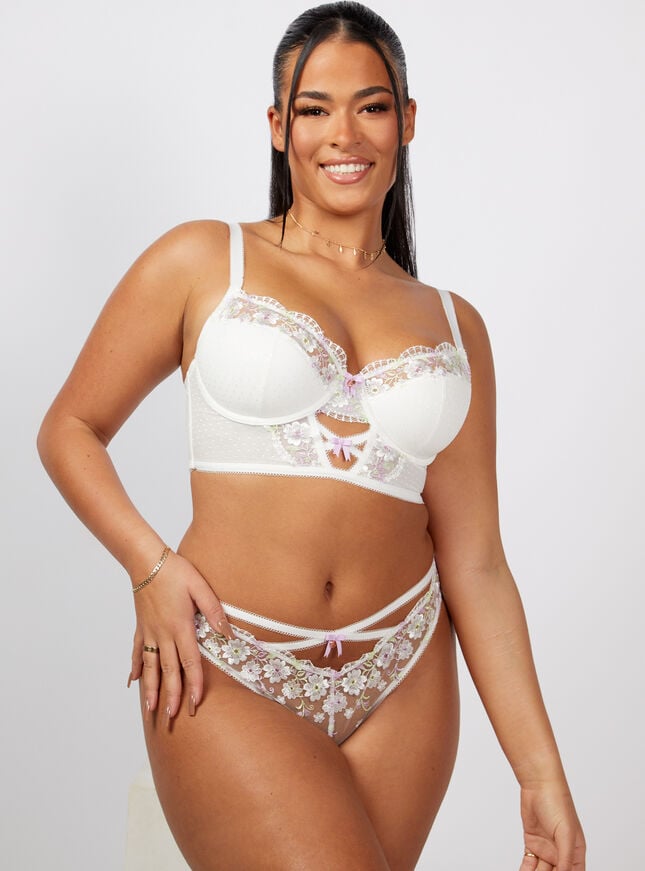 Boux Avenue Rachel Longline Bra - White Mix
