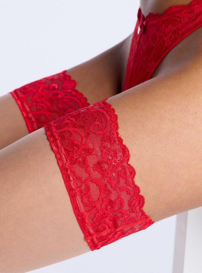 boux avenue Red lace top hold ups - 03 Medium
