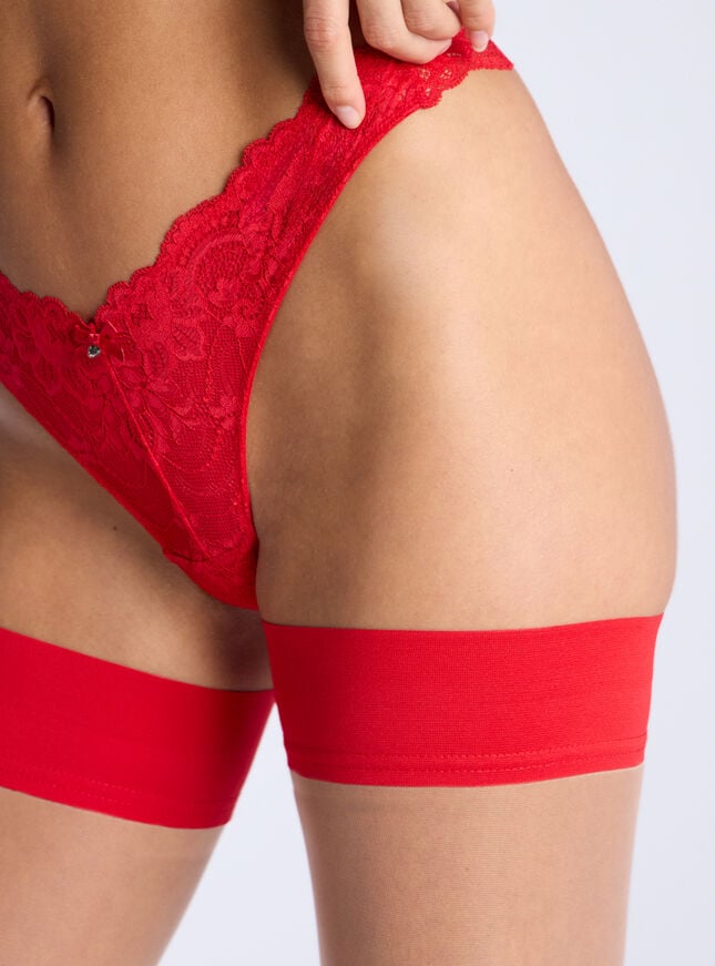 boux avenue Red plain top hold ups - 03 Medium
