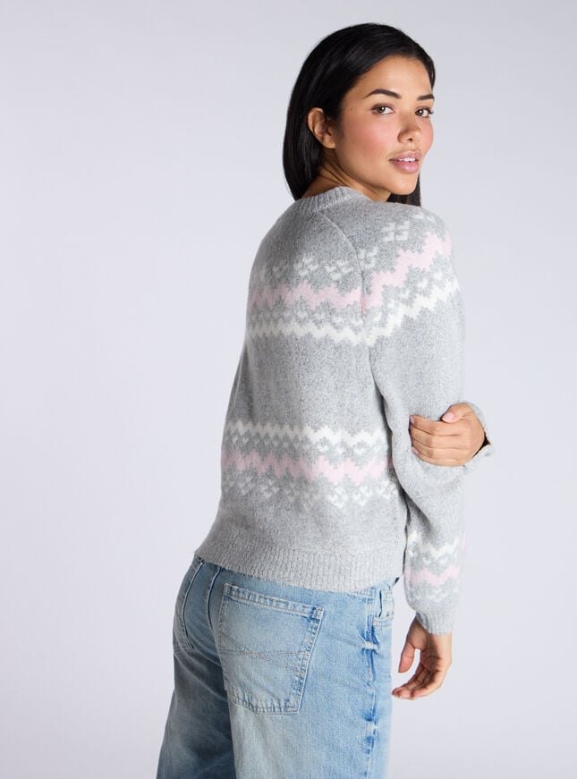 Boux Avenue Reindeer Knitted Jumper - Grey Mix