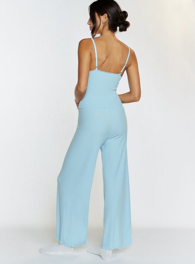 Boux Avenue Ribbed Modal Pyjama Trousers - Blue