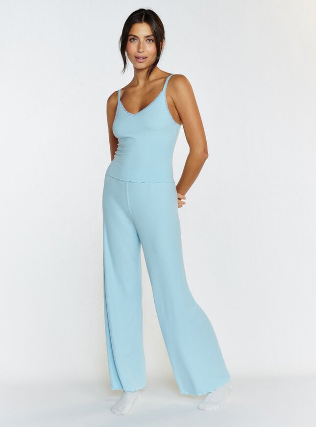 boux avenue Ribbed modal pyjama trousers - Blue