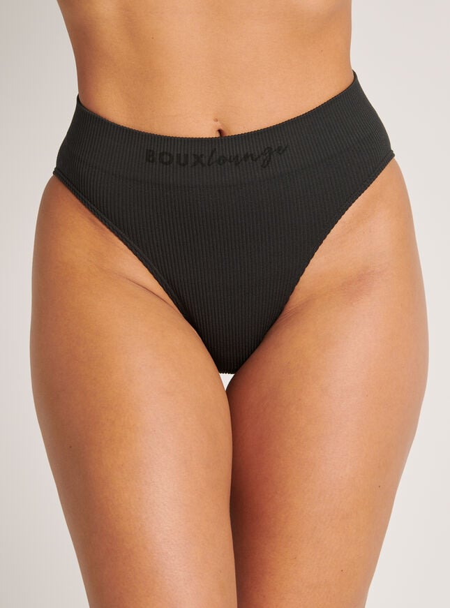 boux avenue Ribbed seamless briefs - Black