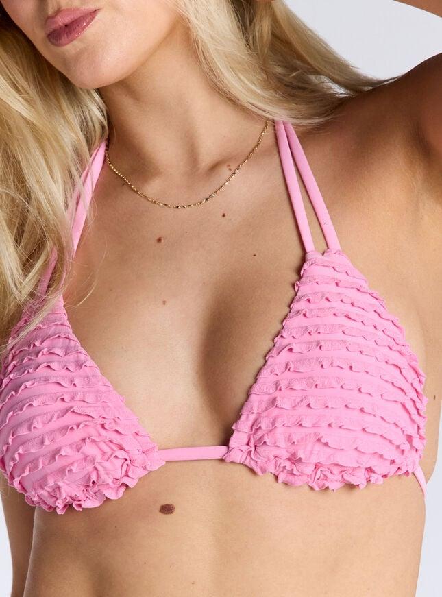 boux avenue Rimini ruffle triangle bikini top - Pink