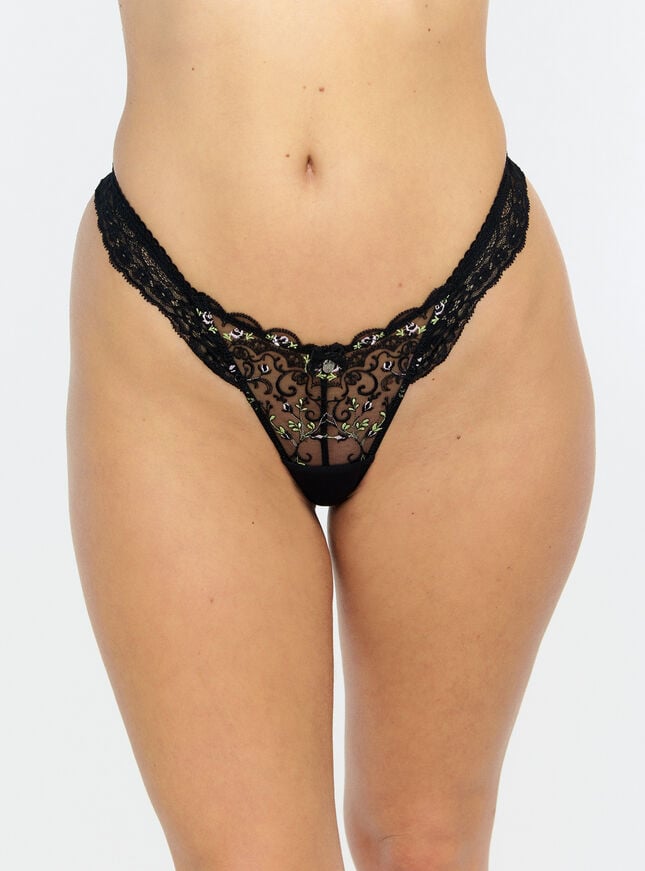 boux avenue Rosalie thong - Black
