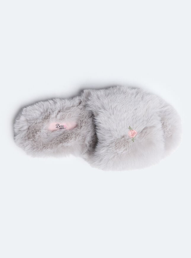 Boux Avenue Rosebud Slider Slippers - Grey