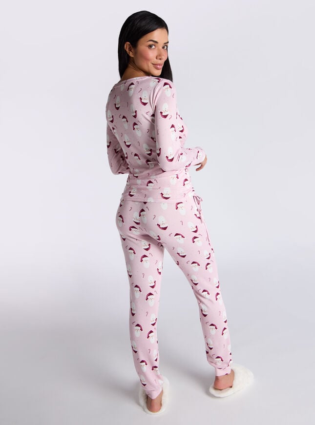 Boux Avenue Santa Soft Touch Pyjama Set - Dusky Pink