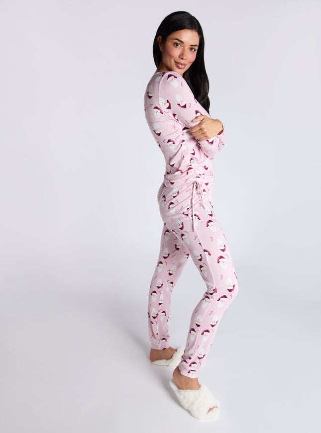 Boux Avenue Santa Soft Touch Pyjama Set - Dusky Pink
