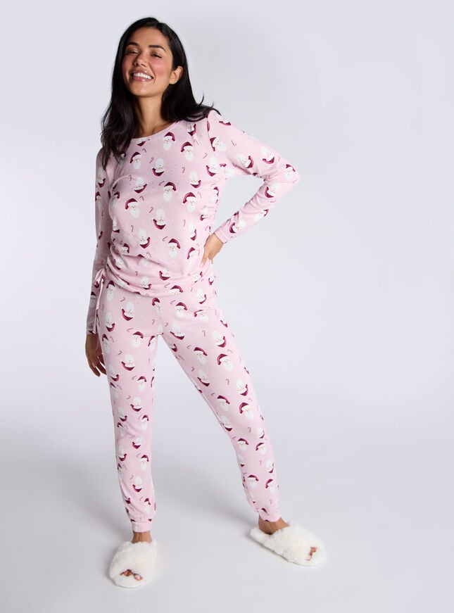 boux avenue Santa soft touch pyjama set - Dusky Pink