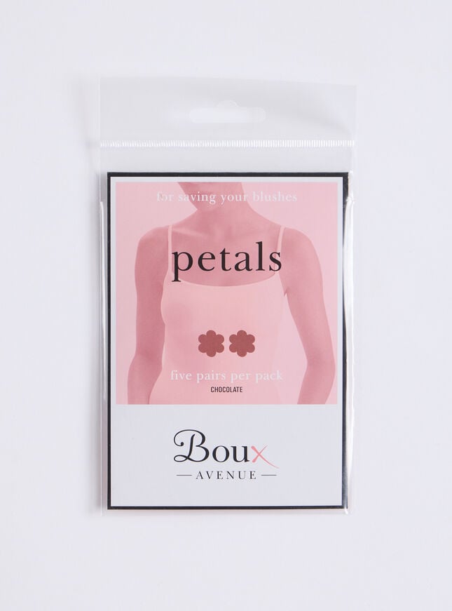 Boux Avenue Satin Nipple Petals - Chocolate