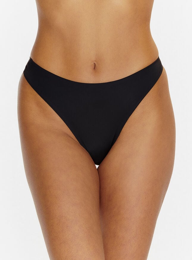 boux avenue Seamless microfibre thong - Black