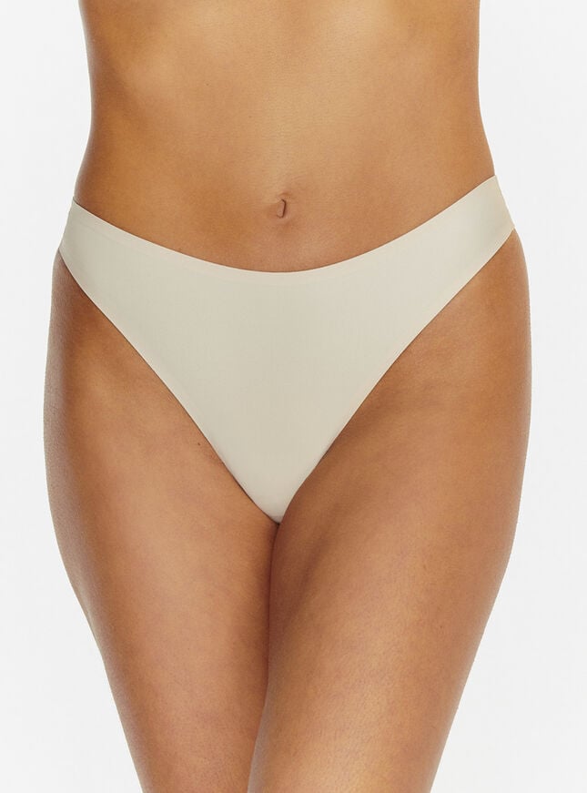 boux avenue Seamless microfibre thong - Nude