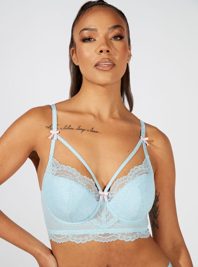 Boux Avenue Shea Longline Bra - Powder Blue