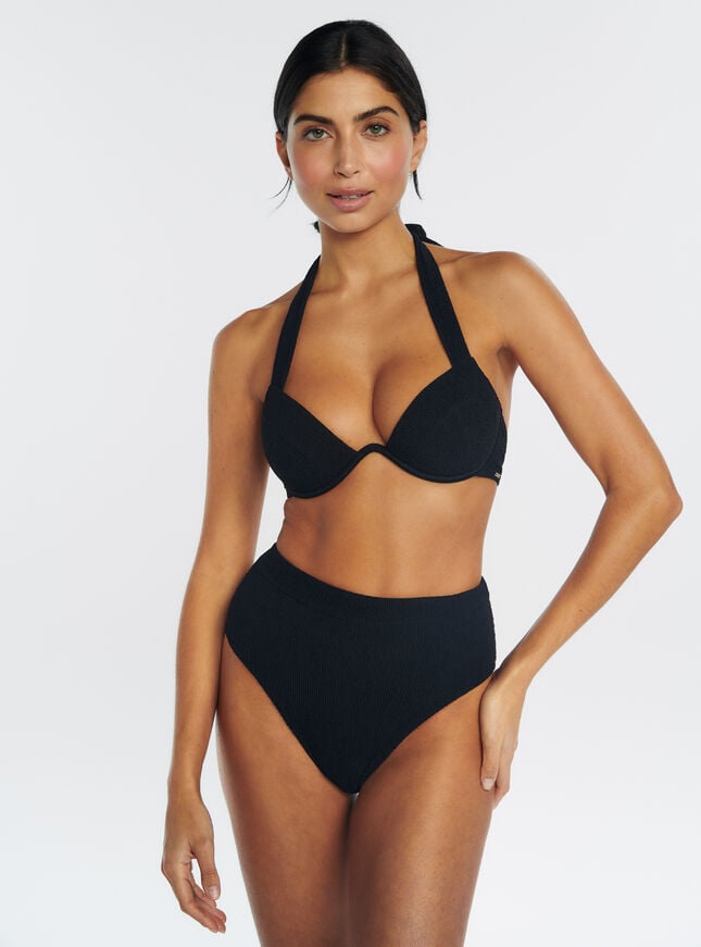 Boux Avenue Sorrento Plunge Bikini Top - Black