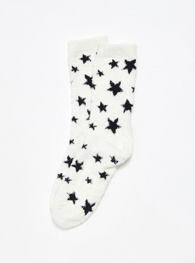 Boux Avenue Star Cosy Socks - Ivory Mix