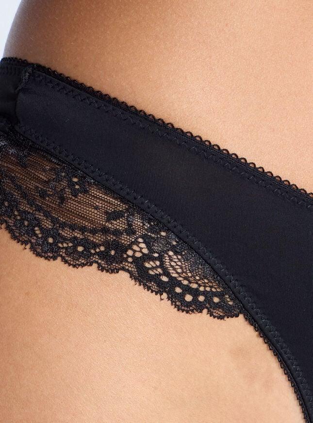 Boux Avenue Stella Microfibre Thong - Black