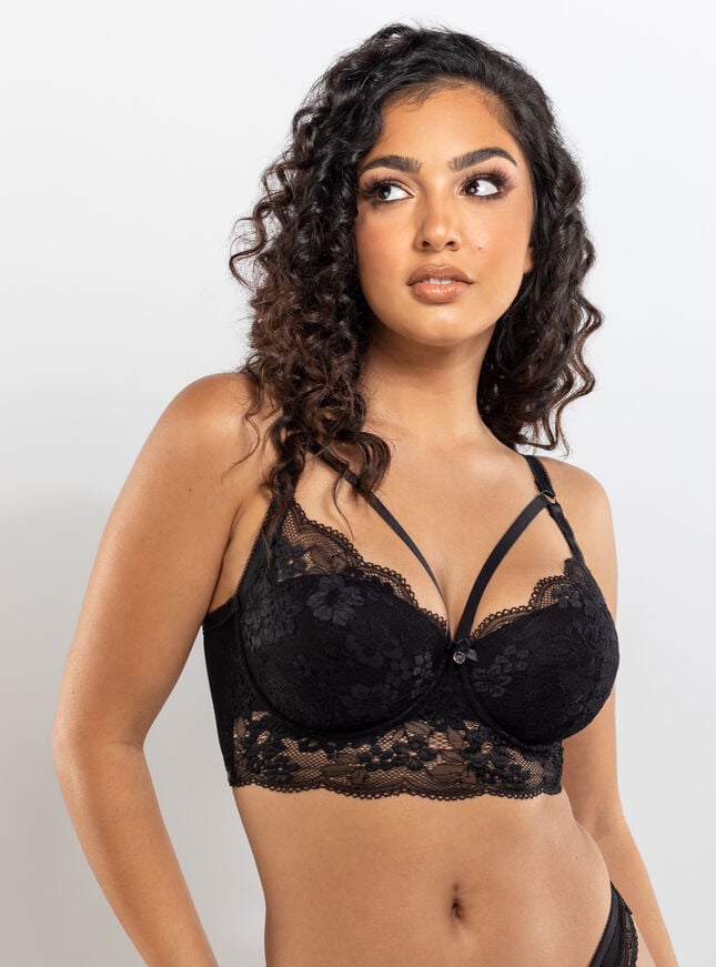 Boux Avenue Stephanie Longline Bra - Black