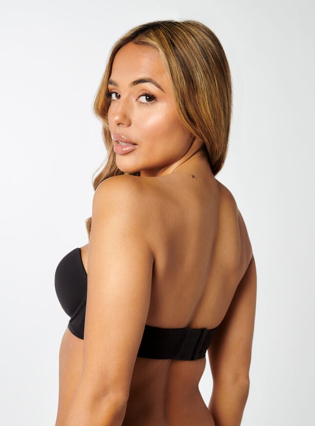 Boux Avenue Strapless Plunge Push Up Bra - Black